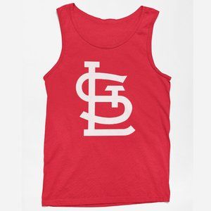 NEW St Louis Cardinals STL Monogram Logo Tank Top RED